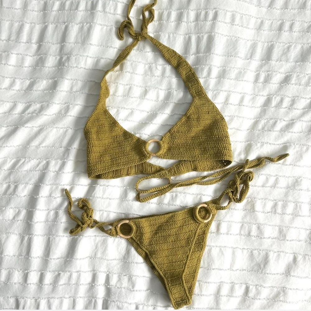 Andi Bagus Crochet Olive Bikini